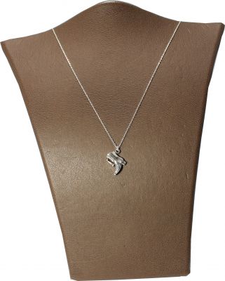 925 Sterling Silver Boots Necklace - 7