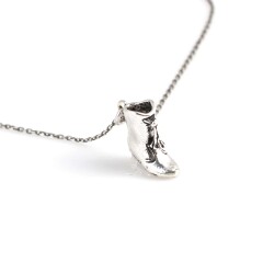 925 Sterling Silver Boots Necklace - 3