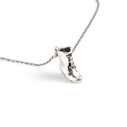 925 Sterling Silver Boots Necklace - 4