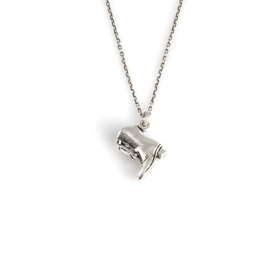925 Sterling Silver Boots Necklace - 2
