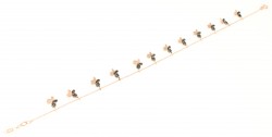 925 Sterling Silver Butterfly Anklet, Rose Gold Vermeiled - 5