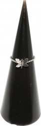 925 Sterling Silver Butterfly Joint Ring -White, Black - 3