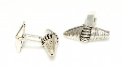 925 Sterling Silver Conical Model Cufflink - Nusrettaki