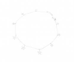 925 Sterling Silver double size Star Anklet - Nusrettaki (1)