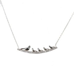 925 Sterling Silver Dove Necklace - Nusrettaki