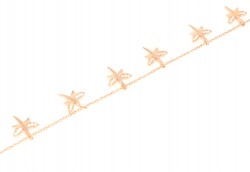 925 Sterling Silver Dragonfly Anklet - 7