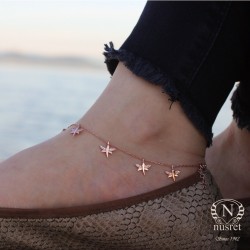 925 Sterling Silver Dragonfly Anklet - Nusrettaki