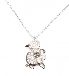 925 Sterling Silver Duck Necklace - 2
