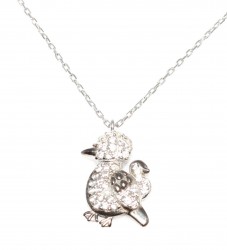 925 Sterling Silver Duck Necklace - Nusrettaki (1)