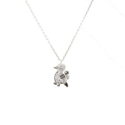 925 Sterling Silver Duck Necklace - 3