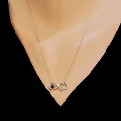 925 Sterling Silver Eternity Love Necklace - 1