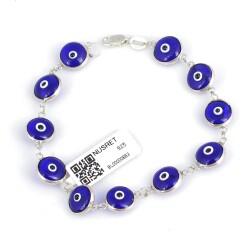 925 Sterling Silver Evil Eye Bracelet - 1