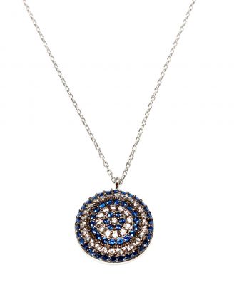 925 Sterling Silver Evil Eye Necklace - 1