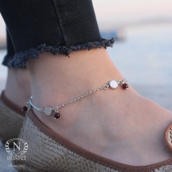 925 Sterling Silver Gypsy Trend Anklet - Nusrettaki