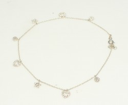 925 Sterling Silver Heart and Star Anklet - 5