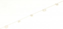 925 Sterling Silver Heart and Star Anklet - 6