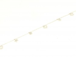 925 Sterling Silver Heart and Star Anklet - 7
