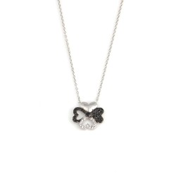 925 Sterling Silver Hearts Clover Necklace - 3