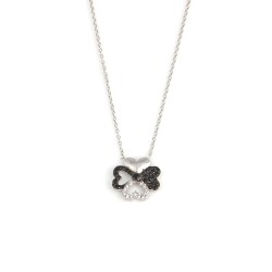 925 Sterling Silver Hearts Clover Necklace - 4