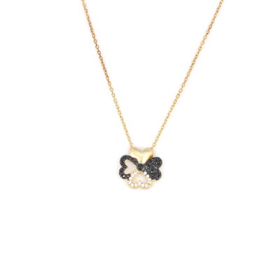 925 Sterling Silver Hearts Clover Necklace - 6