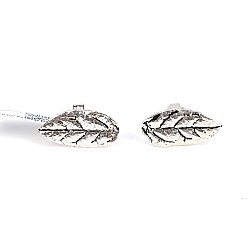925 Sterling Silver Leaf Model Cufflink - 4