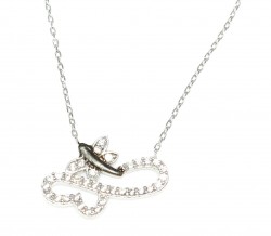 925 Sterling Silver Love Butterfly Necklace - 2