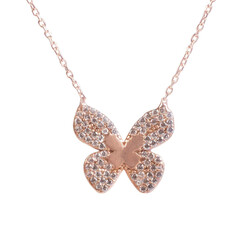 925 Sterling Silver Mediterranean Butterfly Necklace - Nusrettaki (1)
