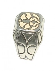 925 Sterling Silver Patterned Ring - 2