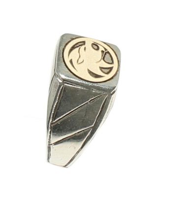 925 Sterling Silver Patterned Wolf Ring - 2