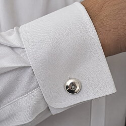 925 Sterling Silver Press Cufflink - Nusrettaki
