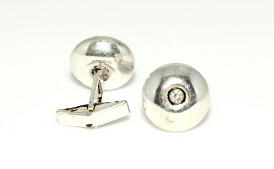 925 Sterling Silver Press Cufflink - 1