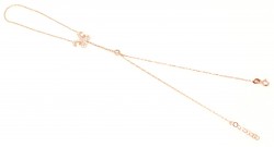 925 Sterling Silver Rose Gold Plated Vav Letter Hand Bracelet - 4