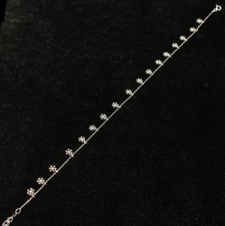 925 Sterling Silver Snowflake Anklet - 2