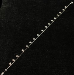 925 Sterling Silver Snowflake Anklet - Nusrettaki (1)