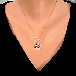 925 Sterling Silver Snowflake in a Hoop Necklace with White Zirconium - 3