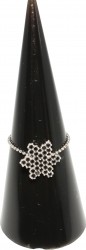 Sterling Silver Midi Ring, White - Nusrettaki