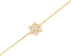 Sterling Silver Snowflakes with CZ Bracelet - 5