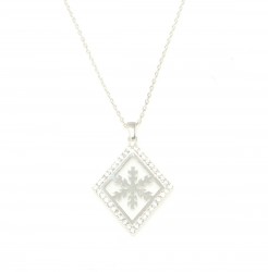 925 Sterling Silver Snowflake Necklace - 2