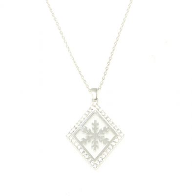 925 Sterling Silver Snowflake Necklace - 2