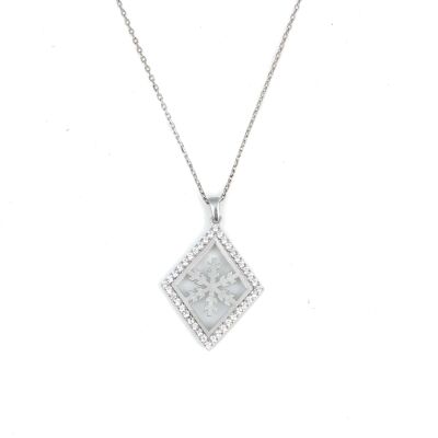 925 Sterling Silver Snowflake Necklace - 2