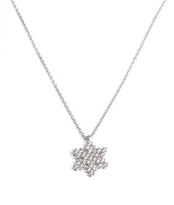 925 Sterling Silver Snowflake Necklace - 7