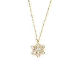 925 Sterling Silver Snowflake Necklace - 3