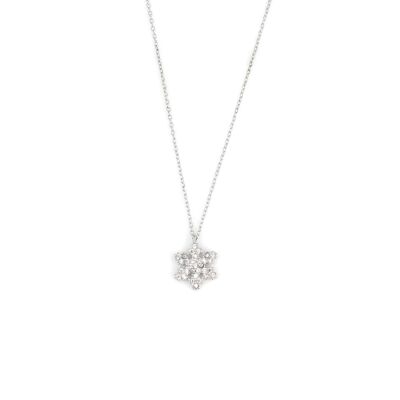 925 Sterling Silver Snowflake Necklace - 2