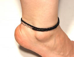 925 Sterling Silver Spinel Anklet - Nusrettaki (1)