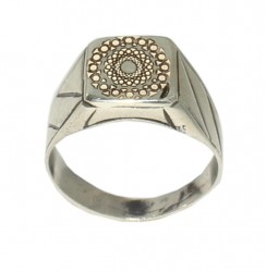 925 Sterling Silver Spiral Patterned Ring - Nusrettaki