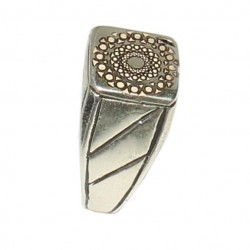 925 Sterling Silver Spiral Patterned Ring - Nusrettaki (1)