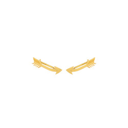 925 Sterling Silver Tiny Arrow Ear Cuffs, White Gold Plated - 5
