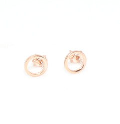 925 Sterling Silver Tiny Circles Stud Earings, White Gold Plated - 6