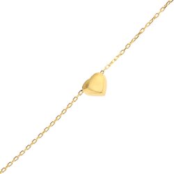 925 Sterling Silver Tiny Heart Bracelet, White Gold Plated - 4