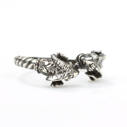 925 Sterling Silver Tiny Ram's Head Ring - 5